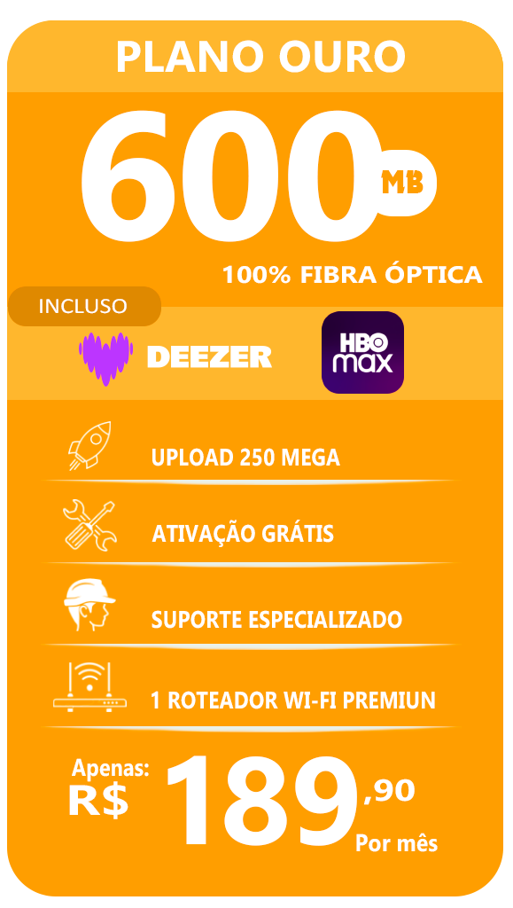 Placote de internet 600 Mega