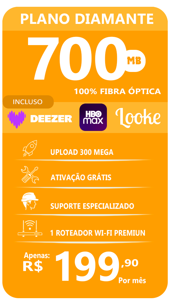 Placote de internet 700 Mega